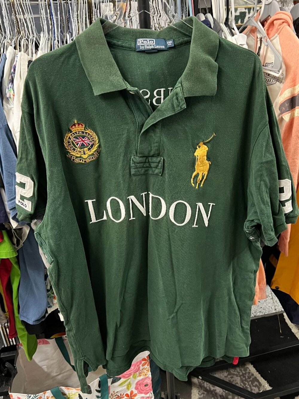 Polo Ralph Lauren 2XLB London Great Britain Big Pony Chief Polo Shirt #2 Barbie